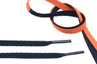 Air Jordan Laces - Two Tone - Black/Orange - Flat Laces - LaceSpace