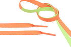 Air Jordan Laces - Two Tone - Orange/Green - Flat Laces - LaceSpace