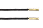 Black Rope Lace - Gold Metal Aglet - Rope Lace - LaceSpace