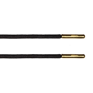 Black Rope Lace - Gold Metal Aglet - Rope Lace - LaceSpace