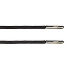Black Rope Lace - Silver Metal Aglet - Rope Lace - LaceSpace