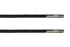 Black Rope Lace - Silver Metal Aglet - Rope Lace - LaceSpace