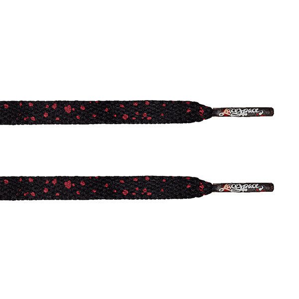 Black/Red Speckled Flat Lace – LaceSpace