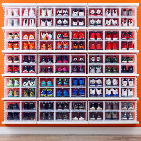 Drop Front Shoe Box Pack of 6 - Shoe Display Boxes - Free Delivery Australia Wide - Sneaker Case - LaceSpace