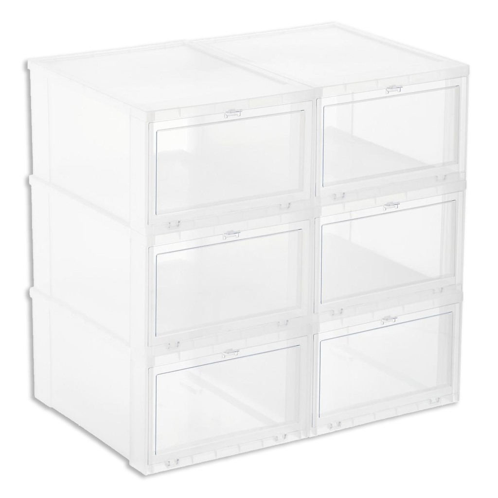 Drop Front Shoe Box Pack of 6 - Shoe Display Boxes - Free Delivery Australia Wide - LaceSpace