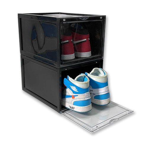 Extra Large - Magnetic Front Door Sneaker Display Cases | Black - 10 Pack - Sneaker Case - LaceSpace