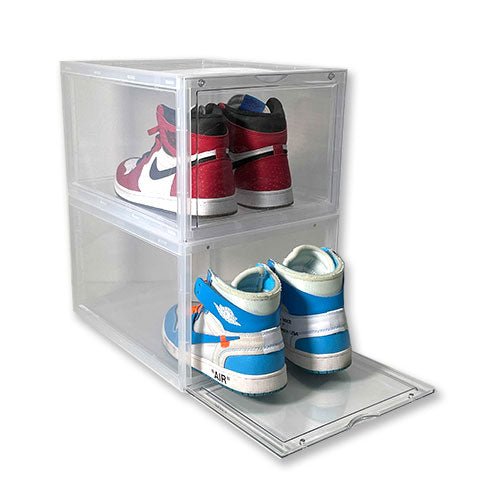 Extra Large - Magnetic Front Door Sneaker Display Cases | Clear - 10 Pack - Sneaker Case - LaceSpace