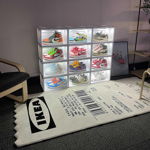 LED Light Up Sneaker Display Cases - Black - Sneaker Case - LaceSpace