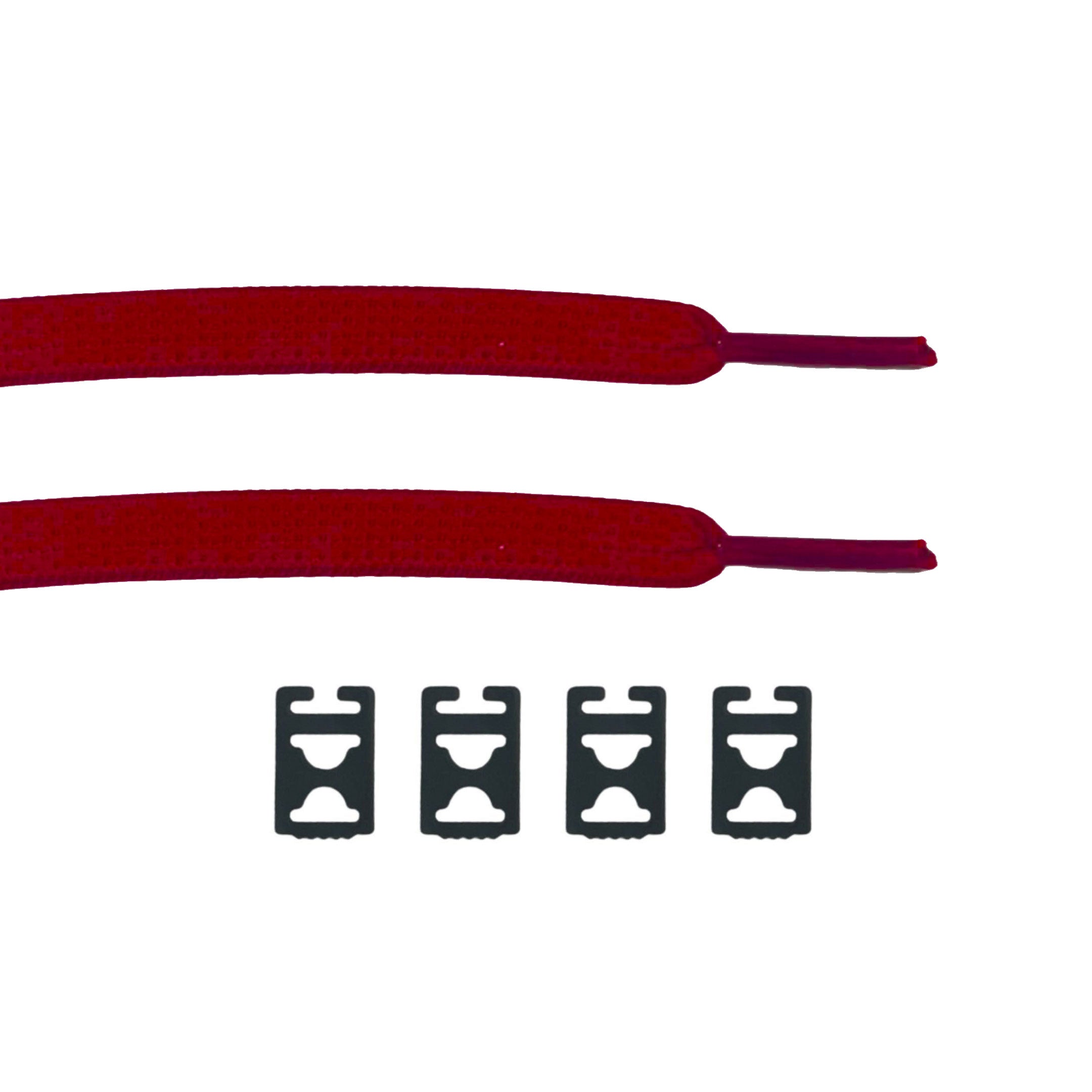 No Tie Elastic Laces Red