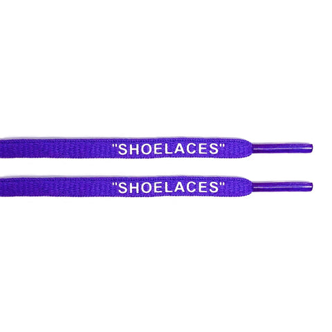Oval - Purple "SHOELACES" inspired by OFF-WHITE x Nike - Purple - Presto and Vapormax - Oval Laces - LaceSpace