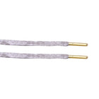 Snakeskin White Leather Laces - Gold Aglet - Leather Laces - LaceSpace