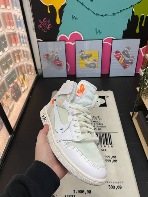 UV Reactive Flat Laces - Off White/Blue - Flat Laces - LaceSpace