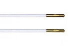 White Rope Lace - Gold Metal Aglet - Rope Lace - LaceSpace