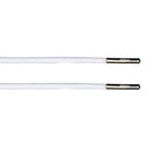 White Rope Lace - Silver Metal Aglet - Rope Lace - LaceSpace