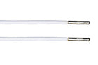 White Rope Lace - Silver Metal Aglet - Rope Lace - LaceSpace