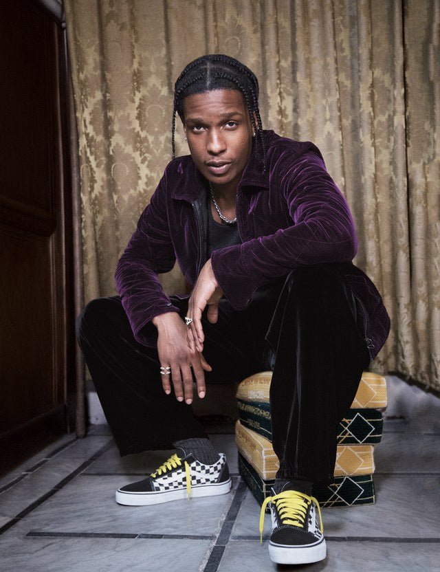 A$AP Rocky in Vans with Yellow Laces - LaceSpace