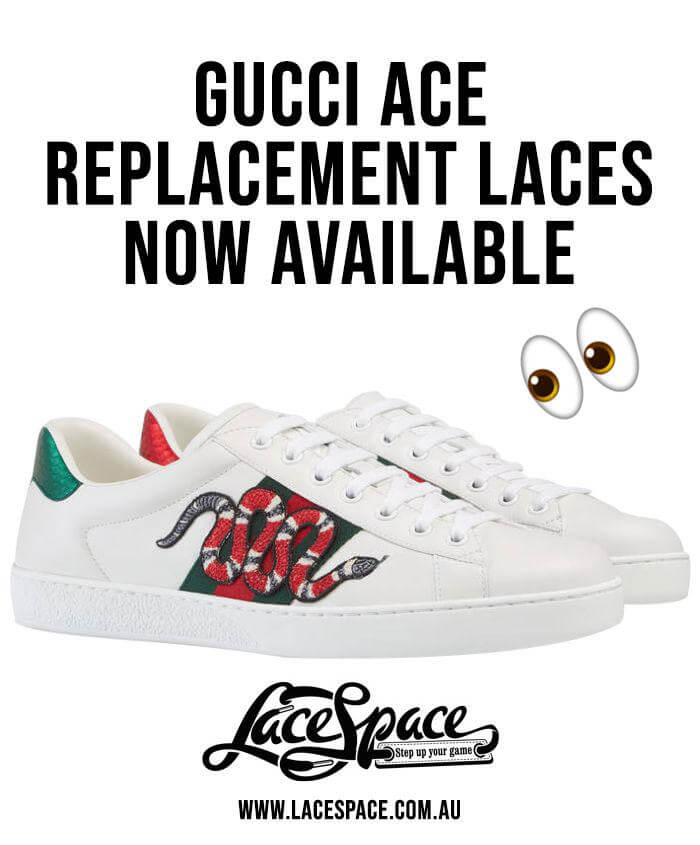 Gucci Ace Replacement Laces | Black Gucci Laces & White Gucci Laces - LaceSpace