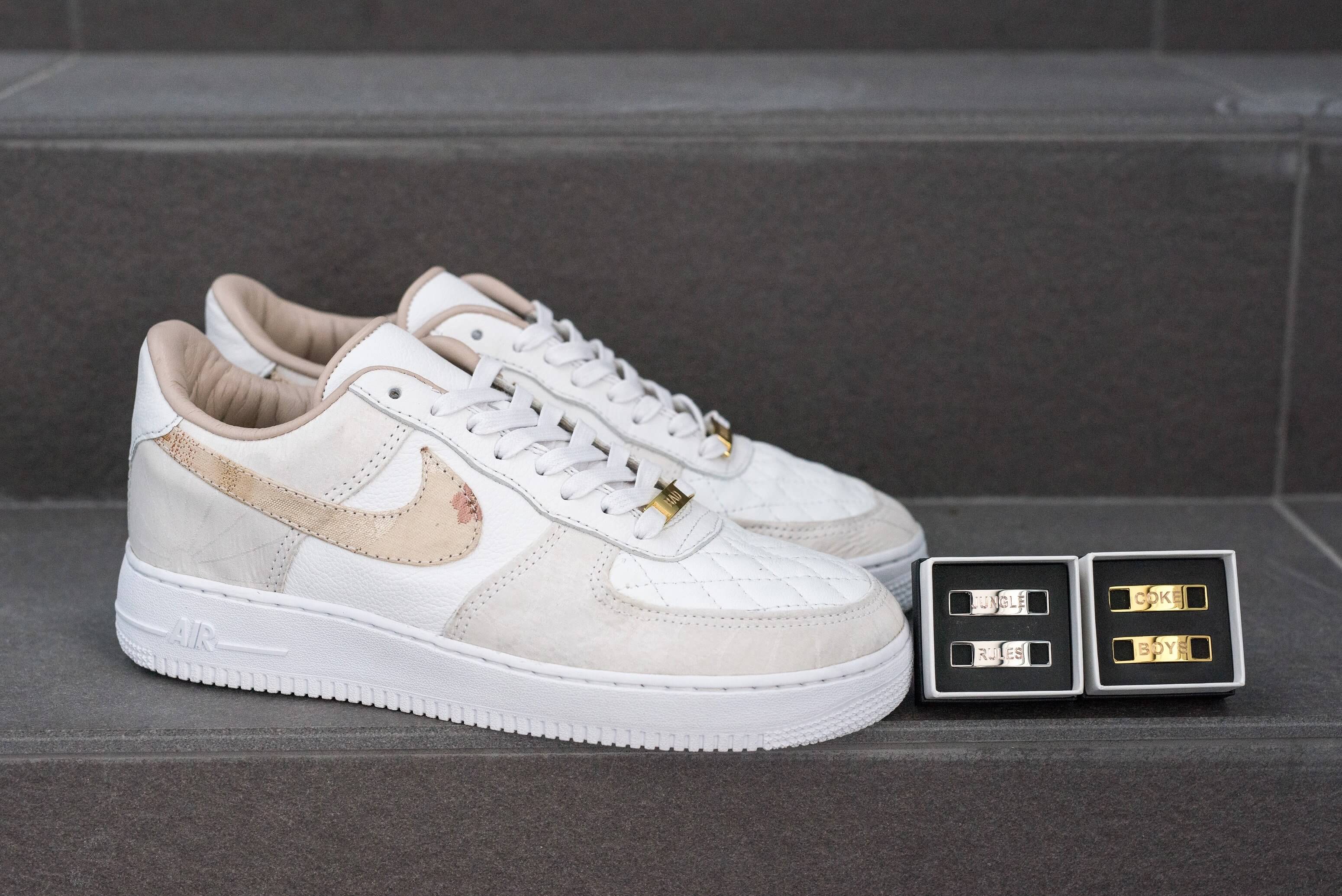 LaceSpace x BespokeIND - 'French Vanilla' Air Force 1s for French Montana - LaceSpace