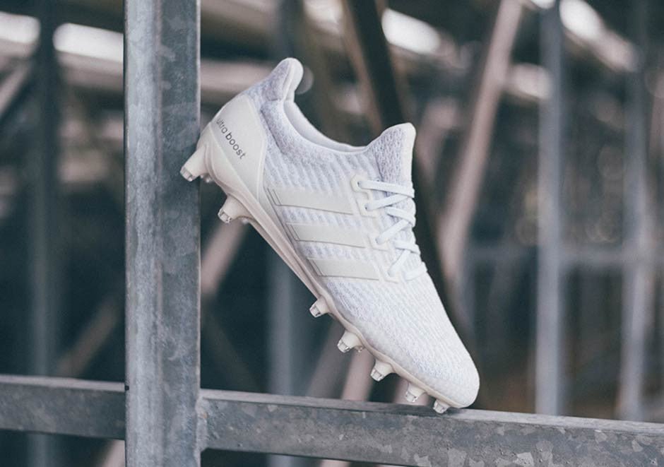 Ultra Boost: Triple White Cleats - LaceSpace