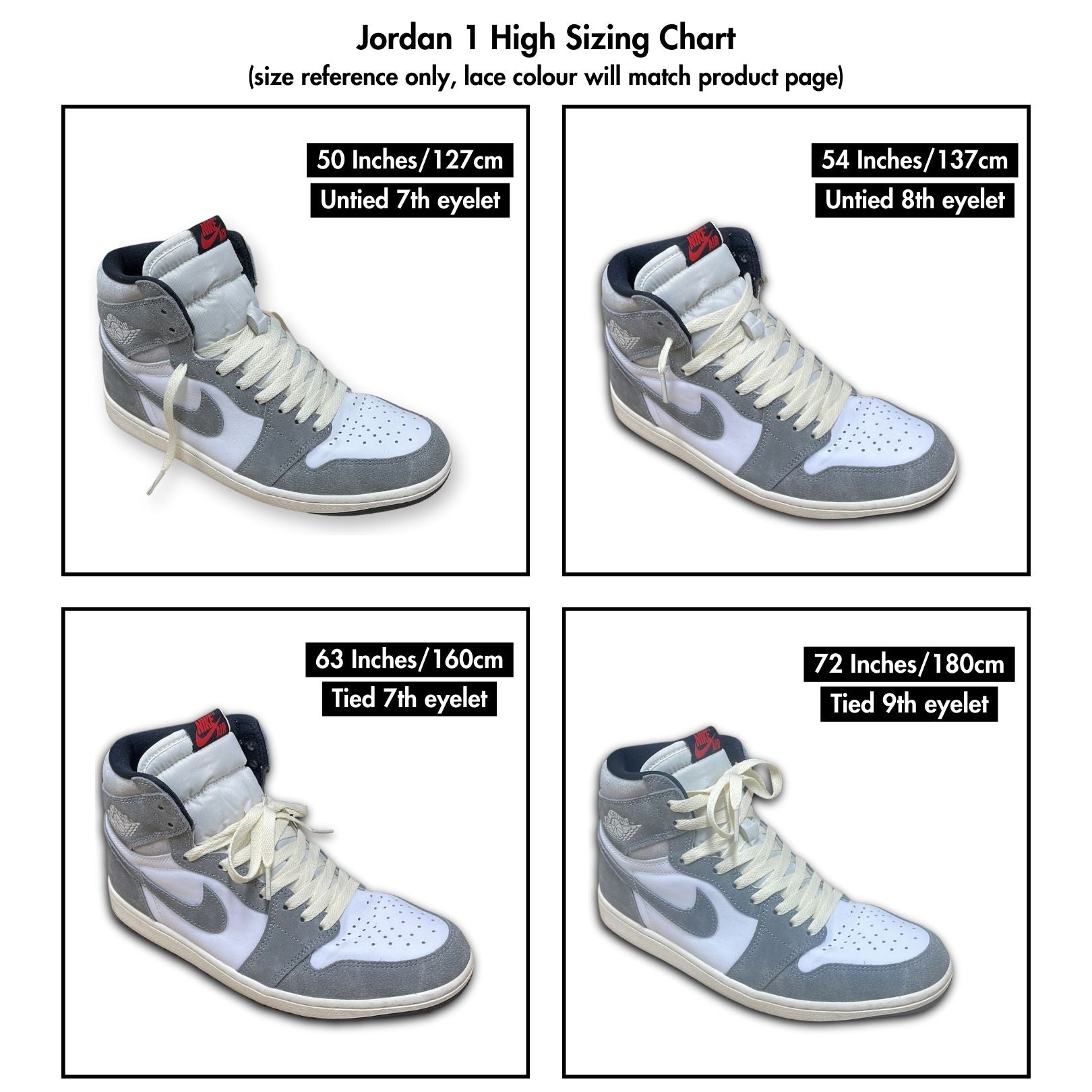 Air Jordan Flat Replacement Laces - Grey - LaceSpace