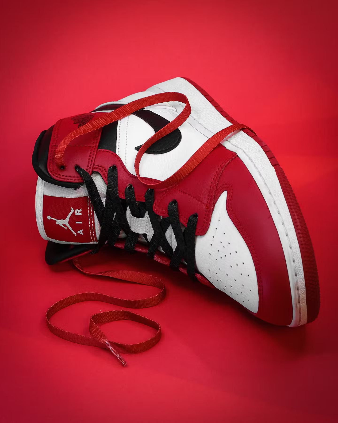 Air Jordan Laces - Two Tone - Black/Red