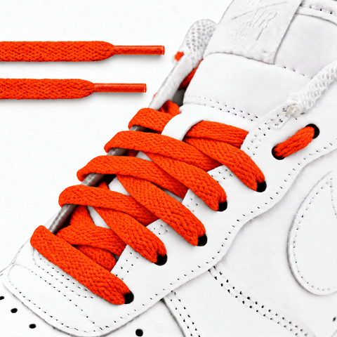 Bright Orange Flat Laces - Essentials Collection