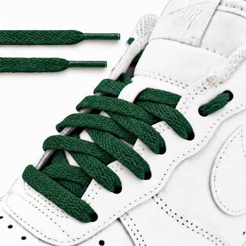 Pine Green Flat Laces - Essentials Collection