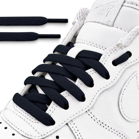 Navy Blue Flat Laces - Essentials Collection