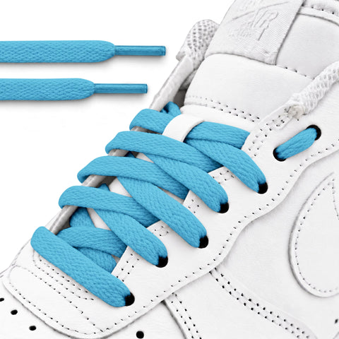 University Blue Flat Laces - Essentials Collection