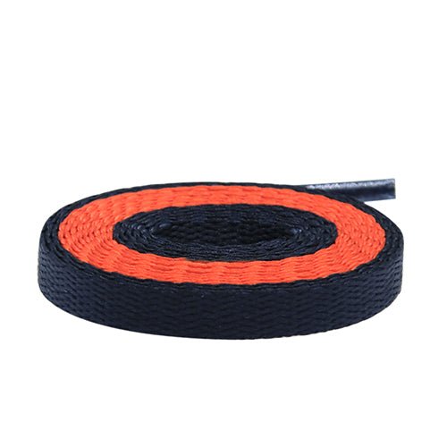 Air Jordan Laces - Two Tone - Black/Orange - Flat Laces - LaceSpace