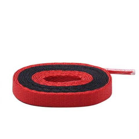 Air Jordan Laces - Two Tone - Black/Red - Flat Laces - LaceSpace