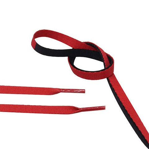 Air Jordan Laces - Two Tone - Black/Red - Flat Laces - LaceSpace