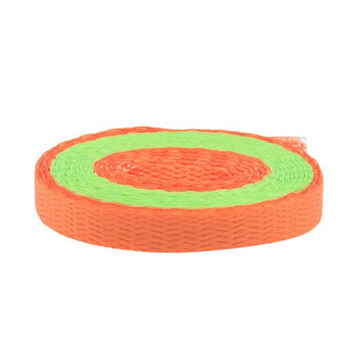 Air Jordan Laces - Two Tone - Orange/Green - Flat Laces - LaceSpace