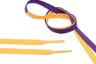 Air Jordan Laces - Two Tone - Purple/Gold Lakers Inspired - Flat Laces - LaceSpace