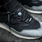 Black Leather Laces - Silver Aglet - Leather Laces - LaceSpace