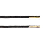 Black Rope Lace - Gold Metal Aglet - Rope Lace - LaceSpace
