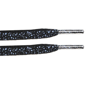 Black/Blue Speckled Flat Laces - Flat Laces - LaceSpace