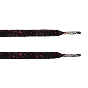 Black/Red Speckled Flat Lace - Flat Laces - LaceSpace