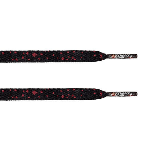 Black/Red Speckled Flat Lace - Flat Laces - LaceSpace