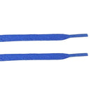 Blue Waxed Flat Lace - Clear Plastic Aglet - Flat Laces - LaceSpace