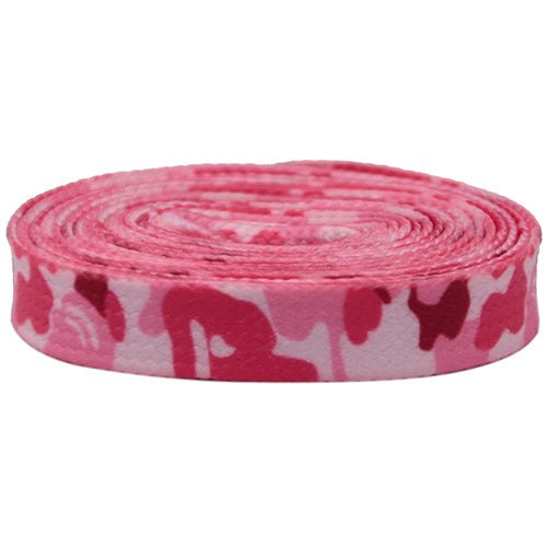 Camouflage Pink Print Laces - Flat Laces - LaceSpace