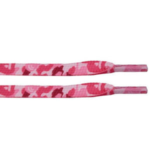 Camouflage Pink Print Laces - Flat Laces - LaceSpace