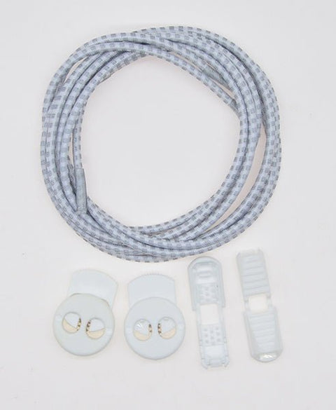 Elastic Lock Laces - White/3M Reflective - Performance Range - Elastic Laces - LaceSpace