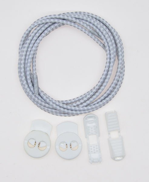 Elastic Lock Laces - White/3M Reflective - Performance Range - Elastic Laces - LaceSpace