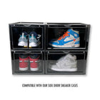 Extra Large - Magnetic Front Door Sneaker Display Cases | Black - 10 Pack - Sneaker Case - LaceSpace