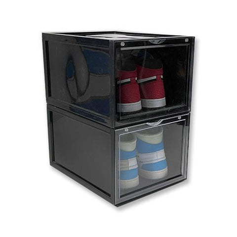 Extra Large - Magnetic Front Door Sneaker Display Cases | Black - 10 Pack - Sneaker Case - LaceSpace