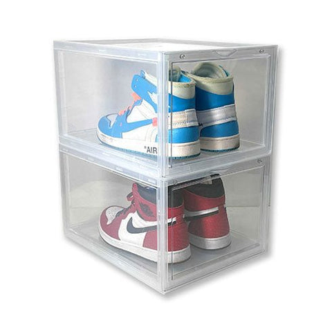 Extra Large - Magnetic Front Door Sneaker Display Cases | Clear - 10 Pack - Sneaker Case - LaceSpace