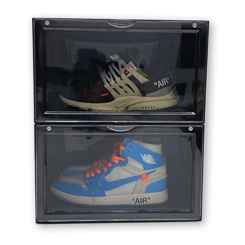 Extra Large - Magnetic Side Door Sneaker Display Cases | Black - 10 Pack - Sneaker Case - LaceSpace