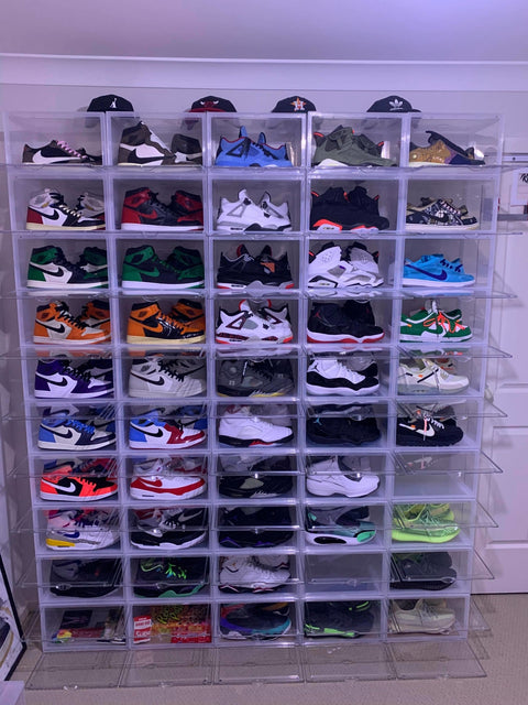 Extra Large - Magnetic Side Door Sneaker Display Cases | Clear - 10 Pack - Sneaker Case - LaceSpace