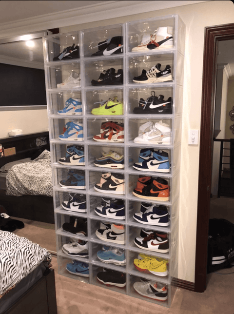 Extra Large - Magnetic Side Door Sneaker Display Cases | Clear - 10 Pack - Sneaker Case - LaceSpace